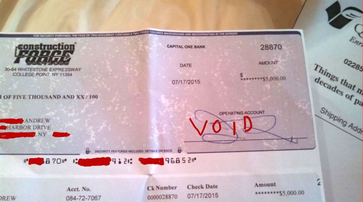 The Check, Itself